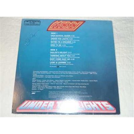 Moxy - Under The Lights Vinyl Lp Record For Sale