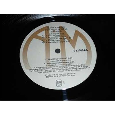 Nazareth - Close Enough For Rock N Roll Vinyl LP Record For Sale