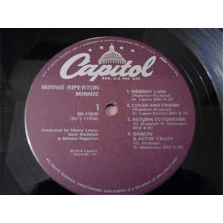 Minnie Riperton - Minnie Vinyl LP Record For Sale