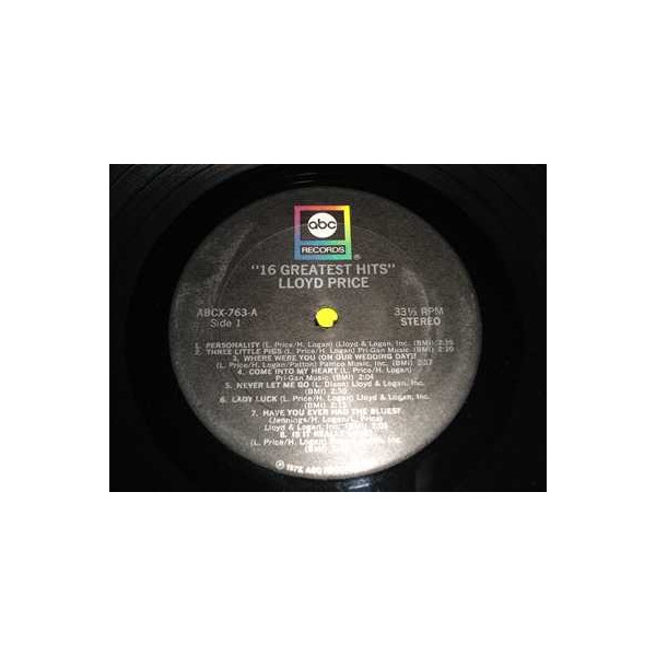 Lloyd Price - 16 Greatest Hits Vinyl LP Record For Sale