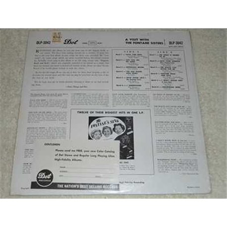 The Fontane Sisters - A Visit With SEALED Vinyl LP Record For Sale