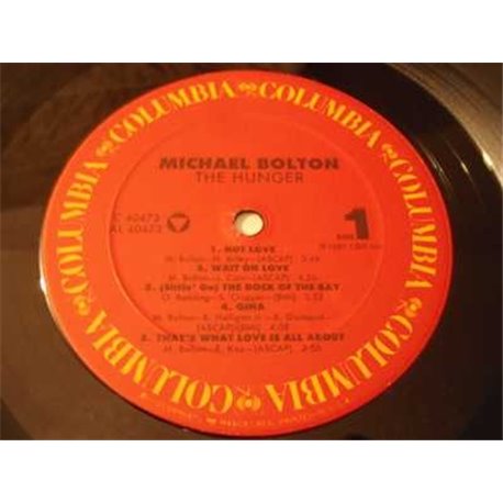 Michael Bolton - The Hunger Vinyl LP Record For Sale