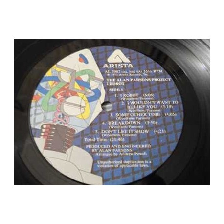 The Alan Parsons Project - I Robot Gatefold Vinyl LP Record For Sale