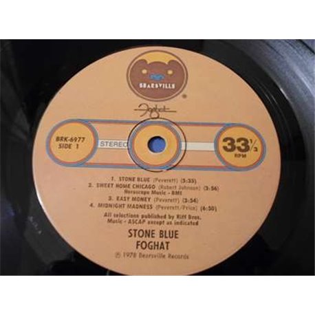 Foghat - Stone Blue Vinyl LP Record For Sale