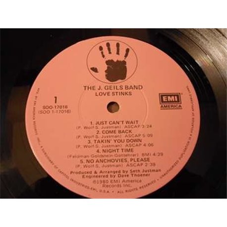 The J Geils Band - Love Stinks Vinyl LP Record For Sale