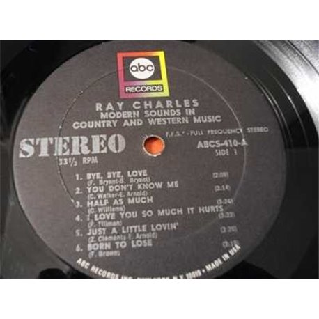 Ray Charles - Modern Sounds In Country And Western Music LP Vinyl Record For Sale