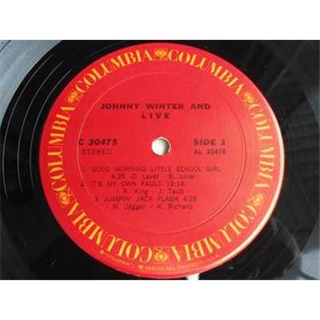 Johnny Winter And - Self Titled - LIVE LP Vinyl Record For Sale