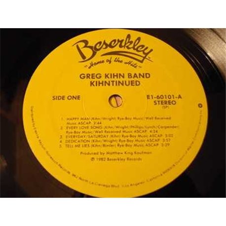 Greg Kihn Band - Kihntinued LP Vinyl Record For Sale