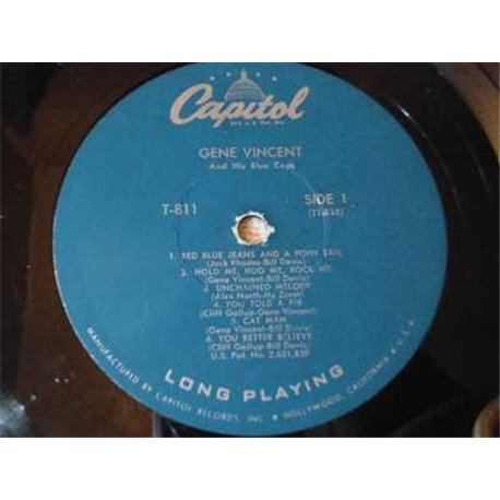 Gene Vincent And The Blue Caps - Self Titled LP Vinyl Record For Sale