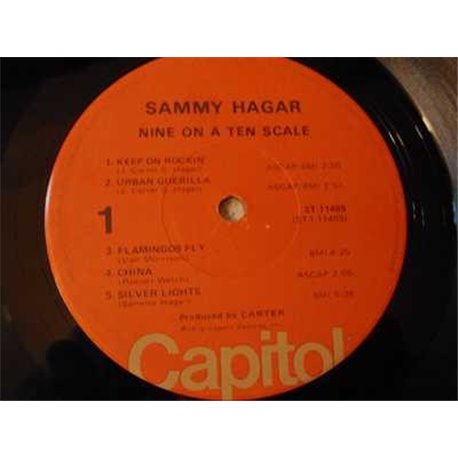 Sammy Hagar - Nine On A Ten Scale LP Vinyl Record For Sale