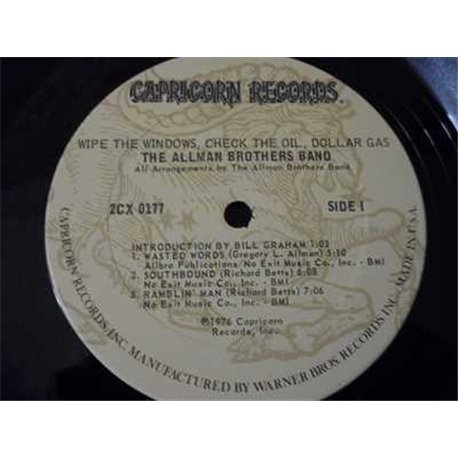 The Allman Brothers Band - Wipe The Windows 2xLP Vinyl Record For Sale
