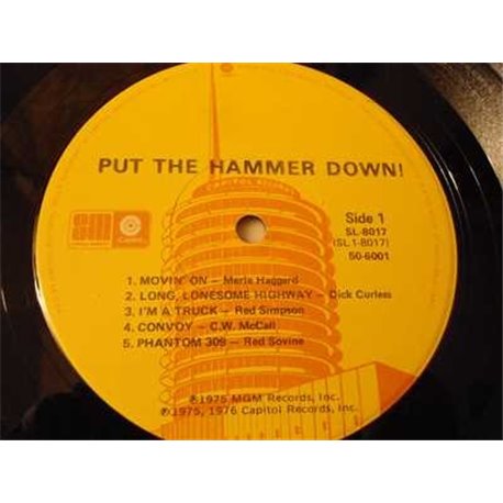 Put The Hammer Down - Truck Driving Music LP Vinyl Record For Sale