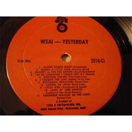 WSAI Radio - Yesterday Vol. 1 LP Vinyl Record For Sale