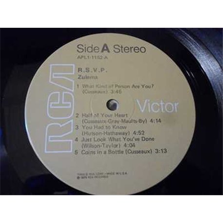 Zulema - RSVP LP Vinyl Record For Sale