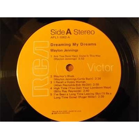 Waylon Jennings - Dreaming My Dreams LP Vinyl Record For Sale