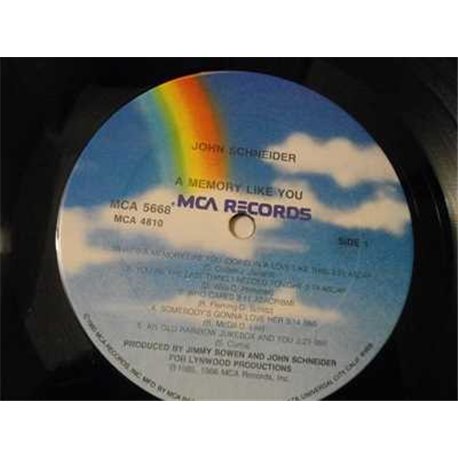 John Schneider - A Memory Like You LP Vinyl Record For Sale