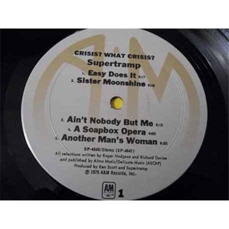 Supertramp - Crisis? What Crisis? LP Vinyl Record For Sale