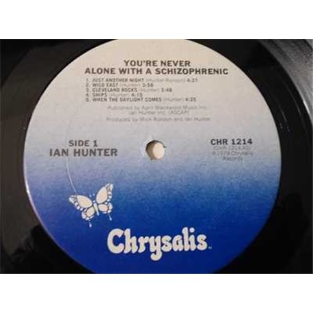 Ian Hunter - You're Never Alone With A Schizophrenic LP Vinyl Record For Sale