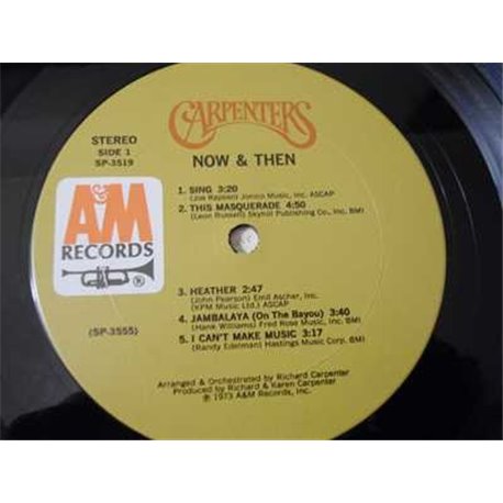 Carpenters - Now And Then LP Vinyl Record For Sale