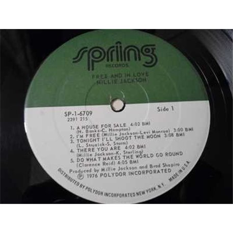 Millie Jackson - Free And In Love LP Vinyl Record For Sale