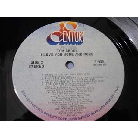 Tom Brock - I Love You More And More LP Vinyl Record For Sale