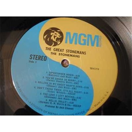 The Stonemans - The Great Stonemans LP Vinyl Record For Sale