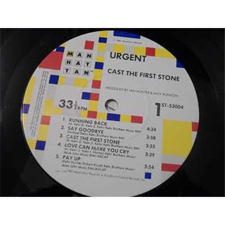 Urgent - Cast The First Stone LP Vinyl Record For Sale