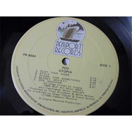 Utopia - POV LP Vinyl Record For Sale