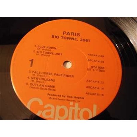 Paris - Big Town 2061 LP Vinyl Record For Sale