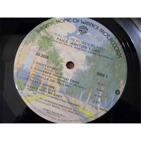 Paice Ashton Lord - Malice In Wonderland LP Vinyl Record For Sale