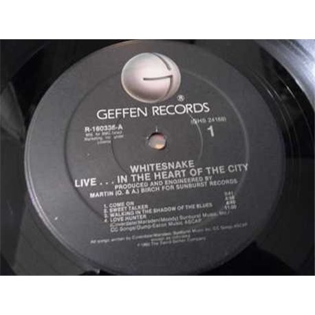 Whitesnake - Live In The Heart Of The City LP Vinyl Record For Sale