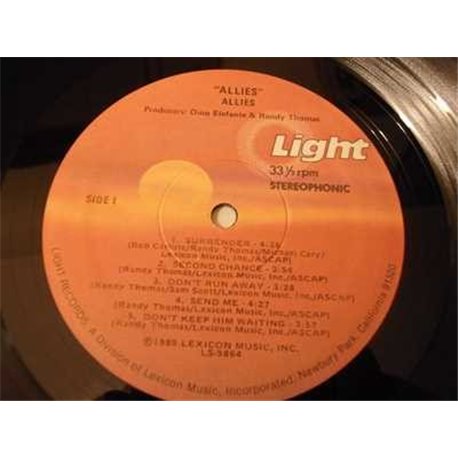 Allies - Self Titled LP Vinyl Record For Sale