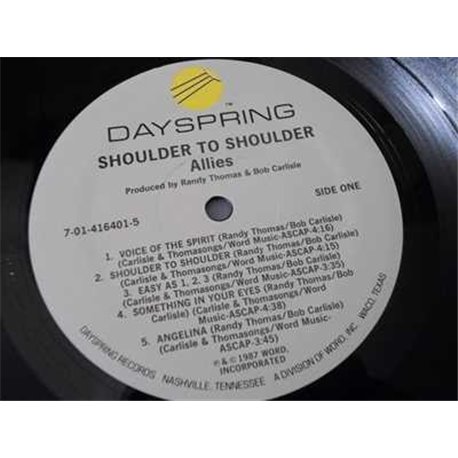 Allies - Shoulder To Shoulder LP Vinyl Record For Sale