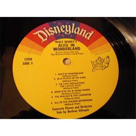 Walt Disney - Alice In Wonderland LP Vinyl Record For Sale