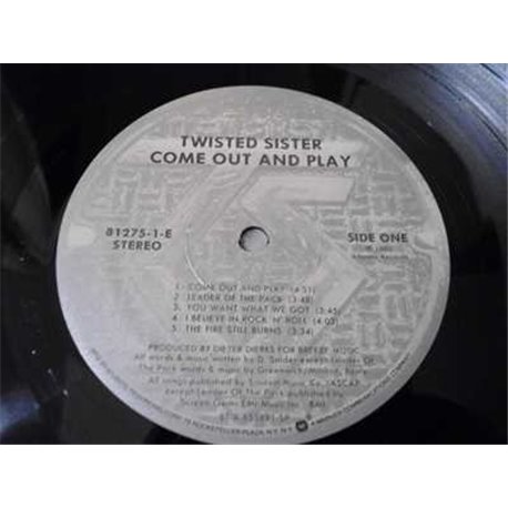 Twisted Sister - Come Out And Play LP Vinyl Record For Sale