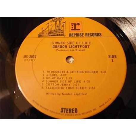 Gordon Lightfoot - Summer Side Of Life LP Vinyl Record For Sale