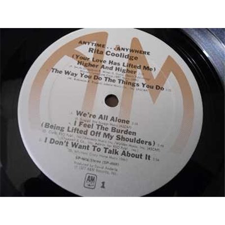 Rita Coolidge - Anytime Anywhere LP Vinyl Record For Sale