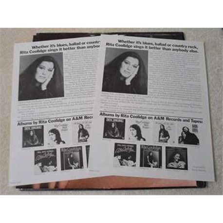 Rita Coolidge - Anytime Anywhere LP Vinyl Record For Sale