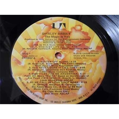 Shirley Bassey - The Magic Is You LP Vinyl Record For Sale