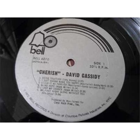 David Cassidy - Cherish LP Vinyl Record For Sale