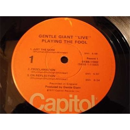 Gentle Giant - Playing The Fool Live 2xLP Vinyl Record For Sale