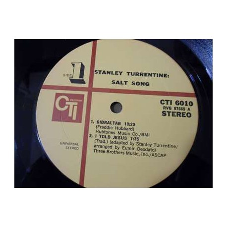 Stanley Turrentine - Salt Song LP Vinyl Record For Sale