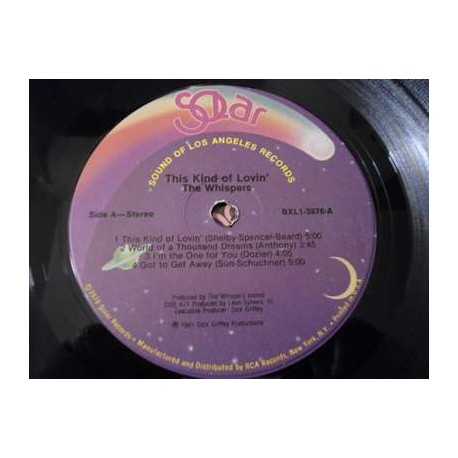The Whispers - This Kind Of Lovin' LP Vinyl Record For Sale