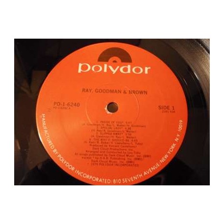 Ray, Goodman & Brown - Self Titled LP Vinyl Record For Sale