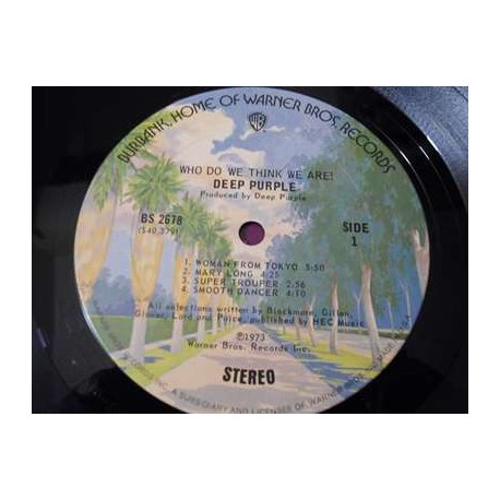 Deep Purple - Who Do We Think We Are LP Vinyl Record For Sale