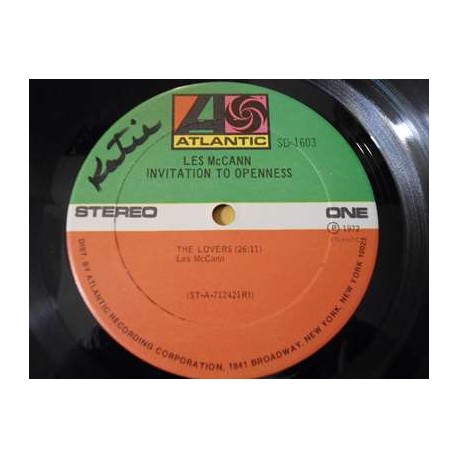 Les McCann - Invitation To Openness LP Vinyl Record For Sale