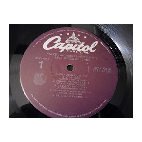 Maze - Live In New Orleans 2xLP Vinyl Record For Sale