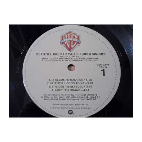 Ashford & Simpson - Is It Still Good For Ya LP Vinyl Record For Sale