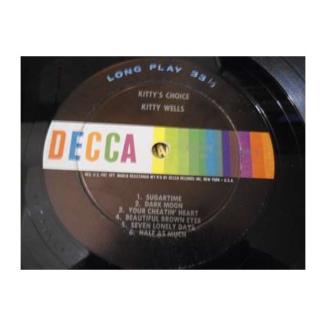 Kitty Wells - Kitty's Choice LP Vinyl Record For Sale