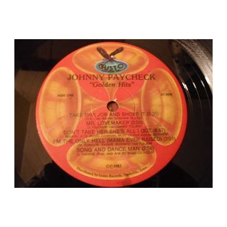 Johnny Paycheck - Golden Classics LP Vinyl Record For Sale